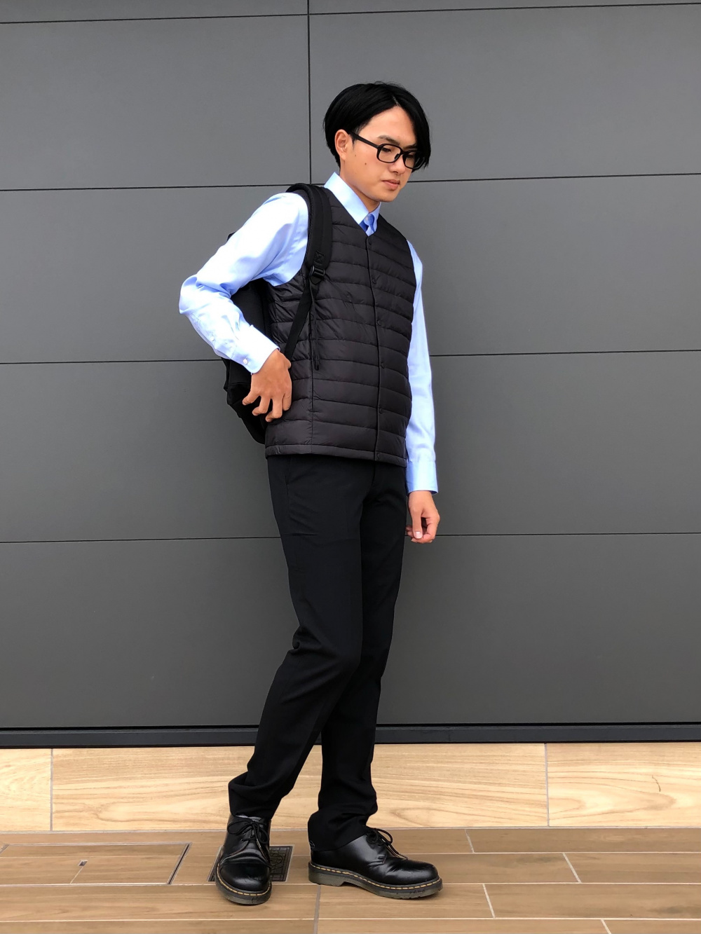 ウルトラライトダウンコンパクトベスト ソフトタッチタートルネックt 長袖 の着用コーディネート ユニクロ