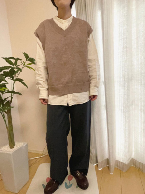 ユニクロ公式 | フランネルスタンドカラーシャツ（長袖）