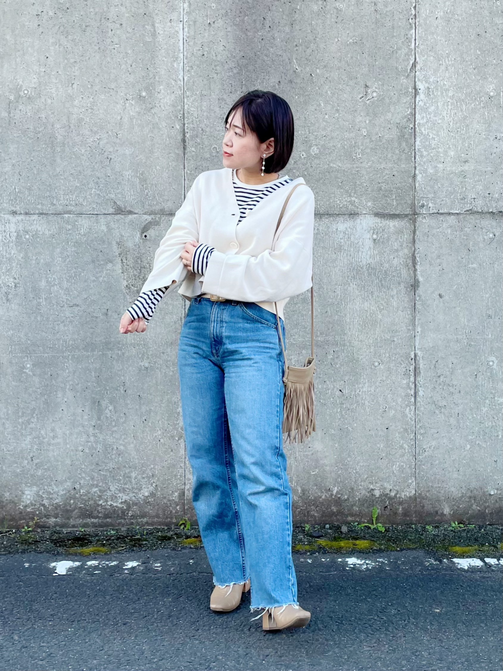 UNIQLO ミラノリブ Vネックカーディガン（長袖）ホワイト　L ユニクロ公式 | ミラノリブVネックカーディガン（長袖）(レディース)