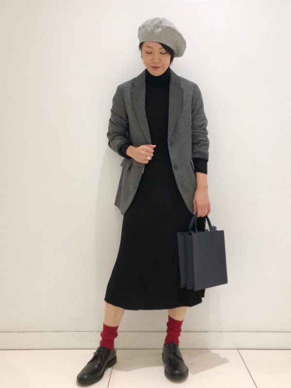 3Dエクストラファインメリノリブワンピース（長袖・標準丈・110.5