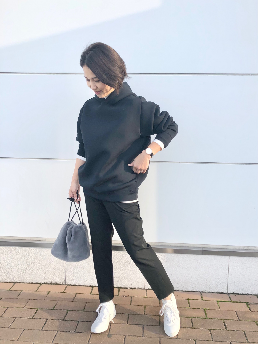 ウルトラストレッチドライスウェットプルパーカ（長袖）、モックネック