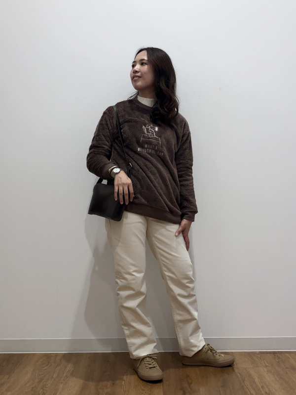 ピーナッツ ホリデー フリースセット（長袖）（レディース）の着用