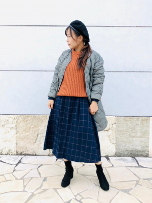 【新品・一部店舗・レア】ユニクロユー　カシミヤブレンドフレアワンピース　Lサイズ UNIQLO - 【新品・一部店舗・レア】ユニクロユー カシミヤ
