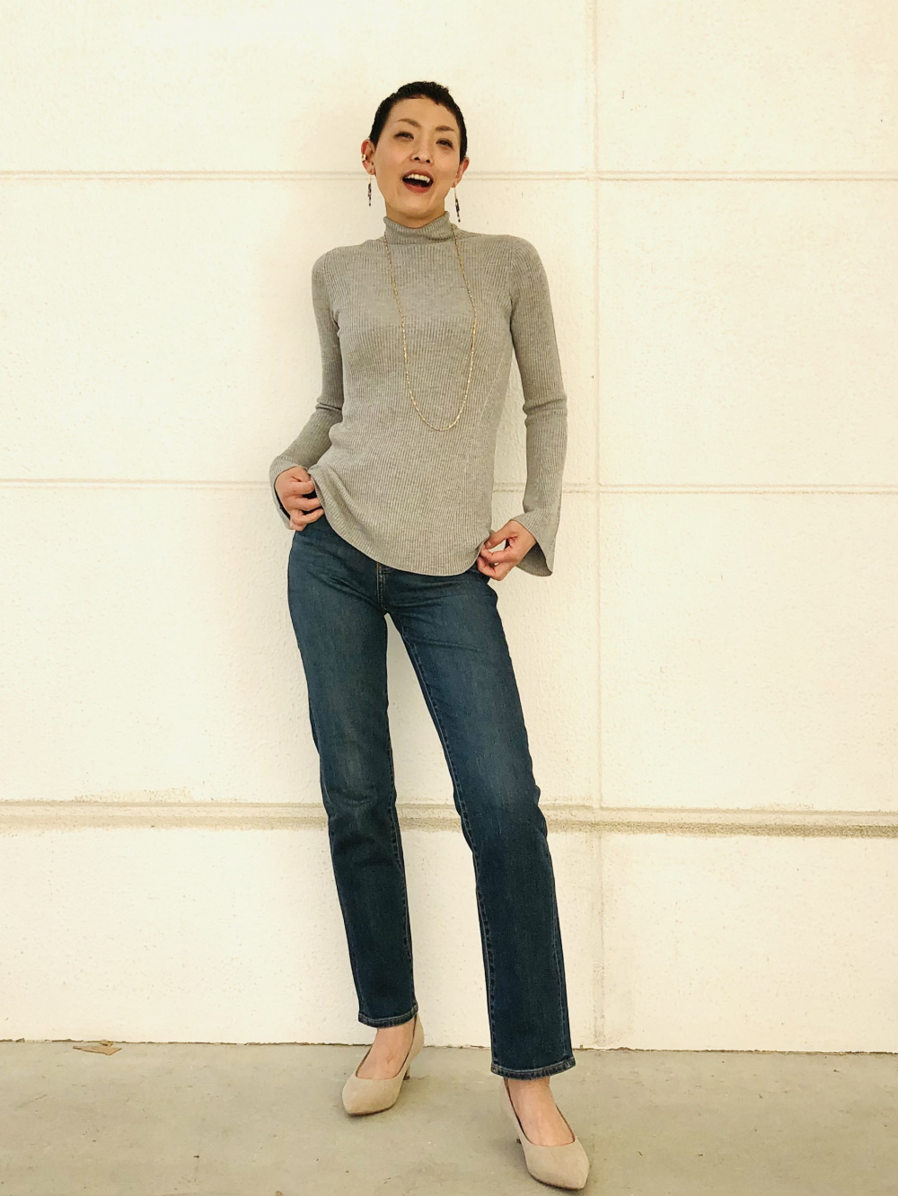 美シルエットで−3キロ痩せ見え！「3Dリブハイネックセーター（長袖）」を着用レビュー！ 【UNIQLO ＆ Mame Kurogouchi】 -  with online - 講談社公式 - | 自分らしく、楽しく