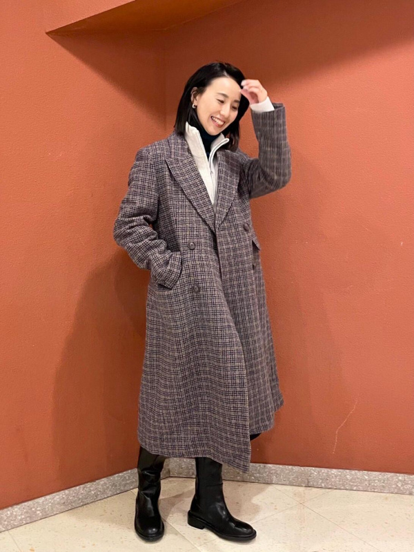 ユニクロ イネスコラボ ツイードコート M UNIQLO x INES ツイード