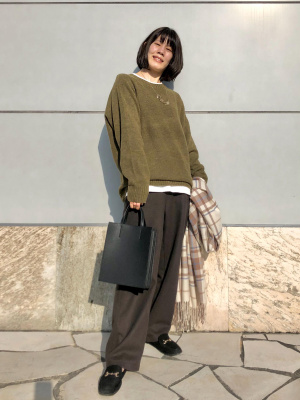 ユニクロ公式 | ブラッシュドジャージーストレートパンツ（丈長め75cm