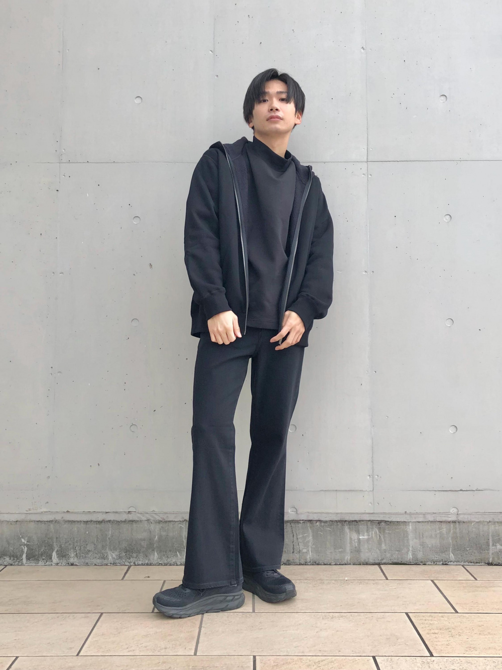 モックネックプルオーバー（長袖）、ボアスウェットフルジップパーカ