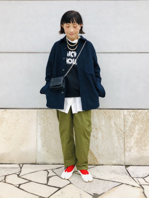 コットンツイルスタンドカラー長袖シャツ UNIQLO(ユニクロ)の「コットンツイルスタンドカラーロングシャツ