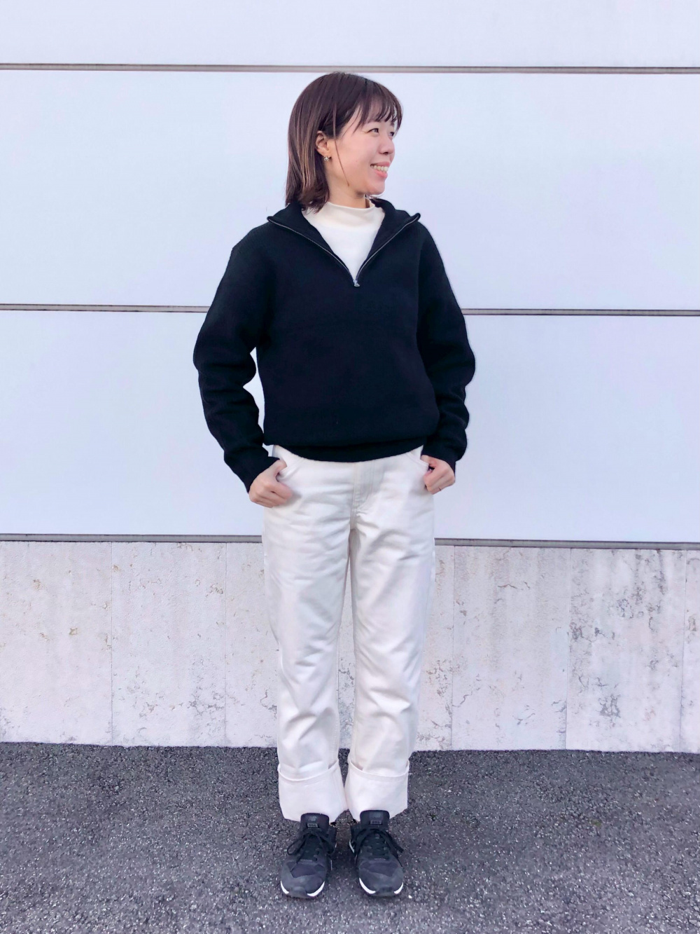 ヒートテックバレエネックT（レース・8分袖）、スフレヤーンハーフ