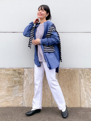 コットンツイルスタンドカラー長袖シャツ UNIQLO(ユニクロ)の「コットンツイルスタンドカラーロングシャツ