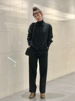 UNIQLO - 今期完売　エクストラファインメリノリブタートルネックセーター（ボーダー・長袖） ユニクロ公式 | エクストラファインメリノリブタートルネック