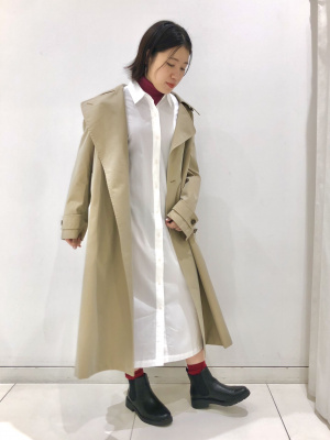 【新品タグ付】UNIQLO U ⭐️トレンチコート　ベルト付　L 男女兼用 UNIQLO - ユニクロ トレンチコートの通販 by mami⭐️｜ユニクロ