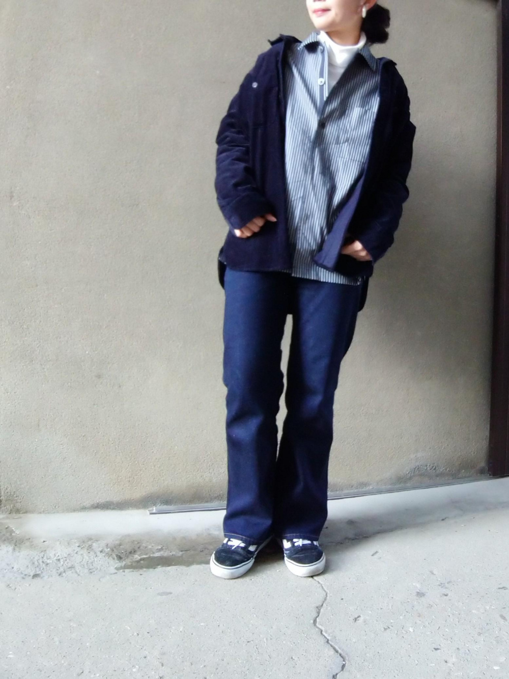 コーデュロイオーバーサイズワークシャツ（長袖）、スマートアンクル