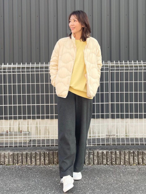 ストレートレッグ ドローストリングパンツ GU公式 | ドローストリングイージーワイドパンツ