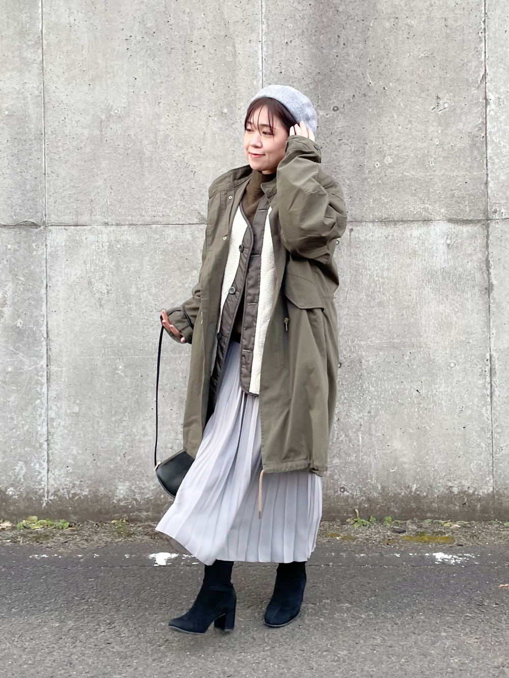 ウルトラウォームハイブリッドダウンロングコート、ヒートテックボア