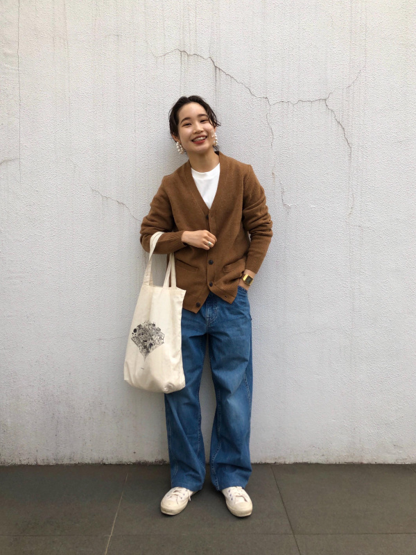 ユニクロ公式 ワイドフィットジーンズ 丈標準74 77cm