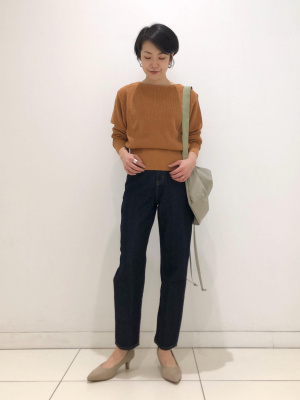 ユニクロ公式 | ハイツイストコットンボートネックセーター（長袖）
