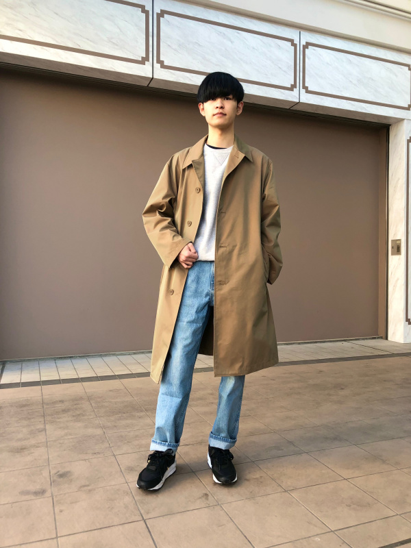 ランキング2022 UNIQLO U ブロックテック ステンカラーコート NAVY M