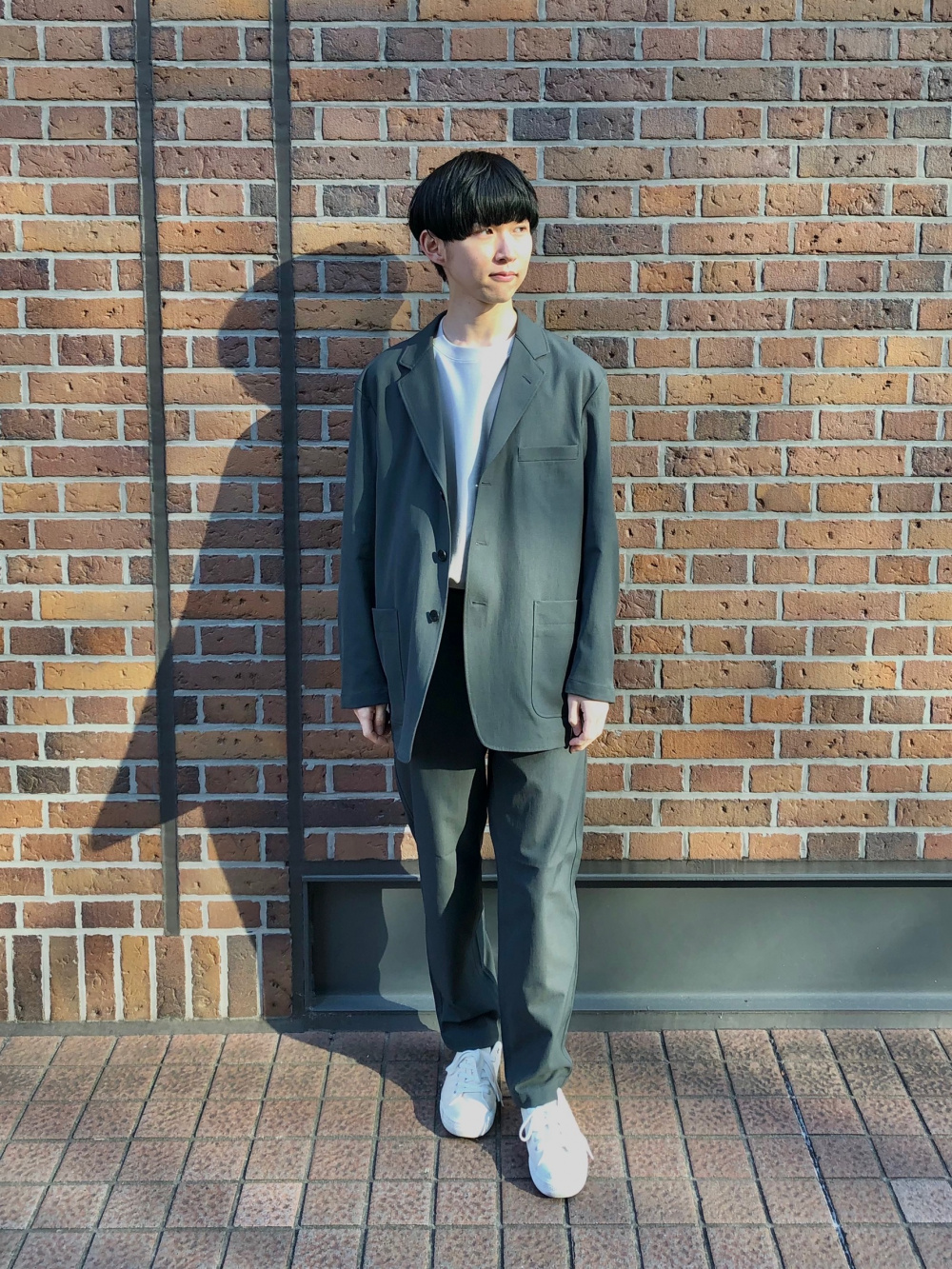 リラックスフィットテーラードジャケット、コットンキャンバス