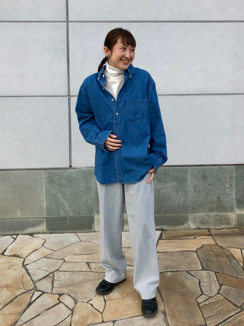 ヒートテックタートルネックt 長袖 ハイブリッドダウンショートコート の着用コーディネート ユニクロ