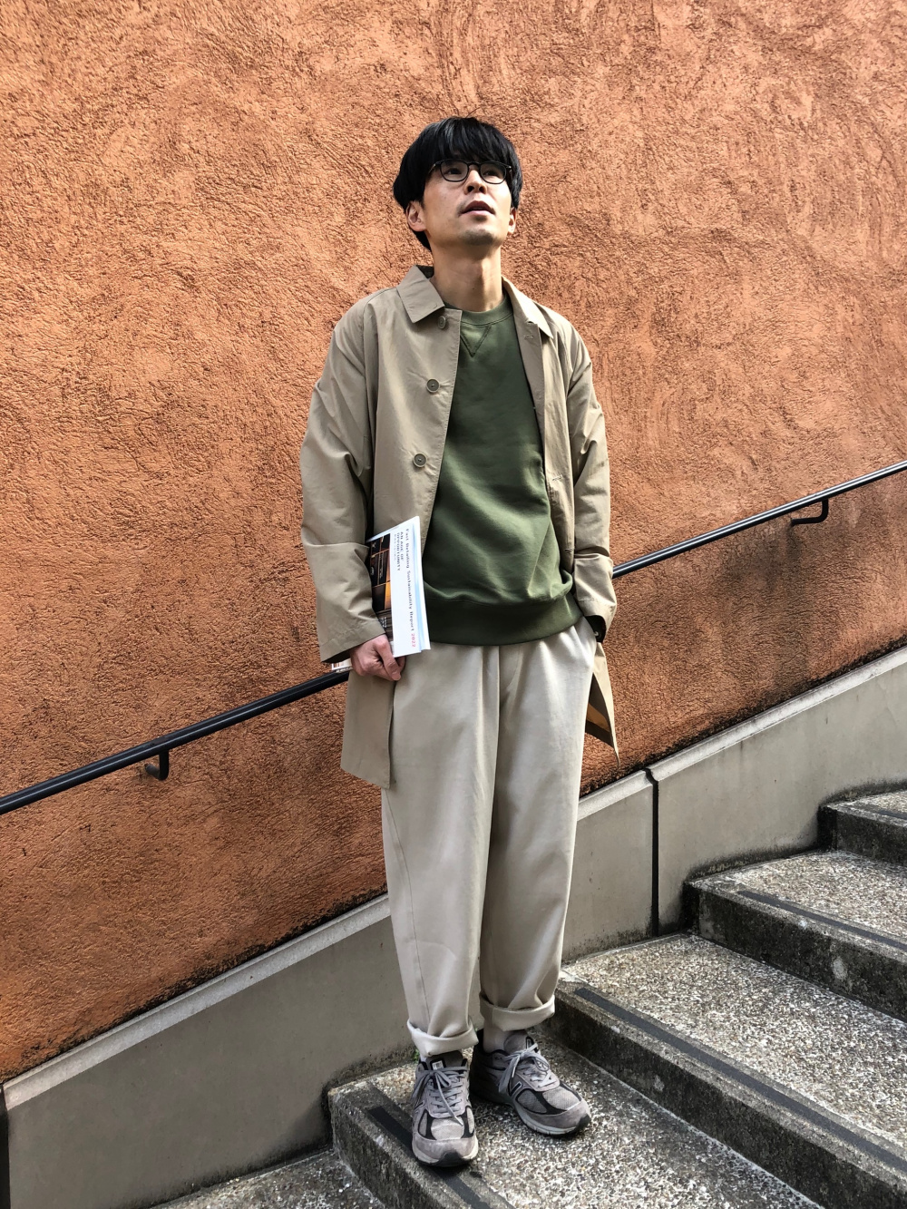 スウェットシャツ 長袖 フレンチリブパンツ の着用コーディネート ユニクロ