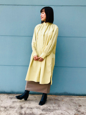 ユニクロ公式 | ギャザーワンピース（長袖）