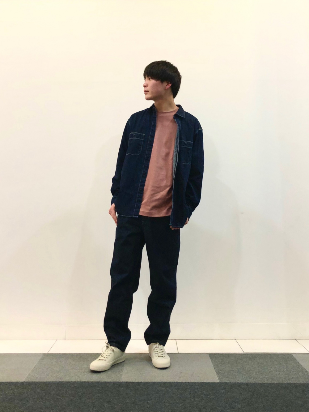 175 cm / DENIM SHIRT: L