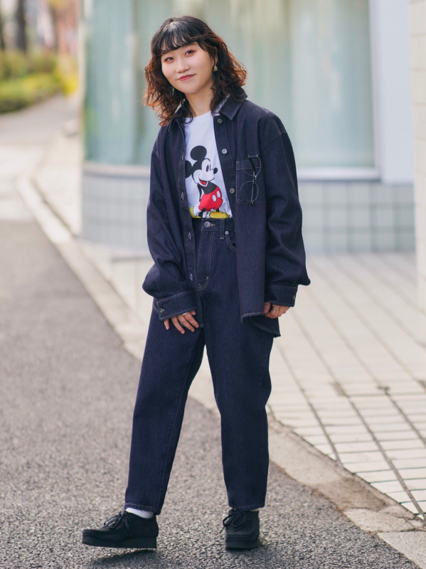 デニムシャツジャケット、ミッキー スタンズ UT グラフィックTシャツ