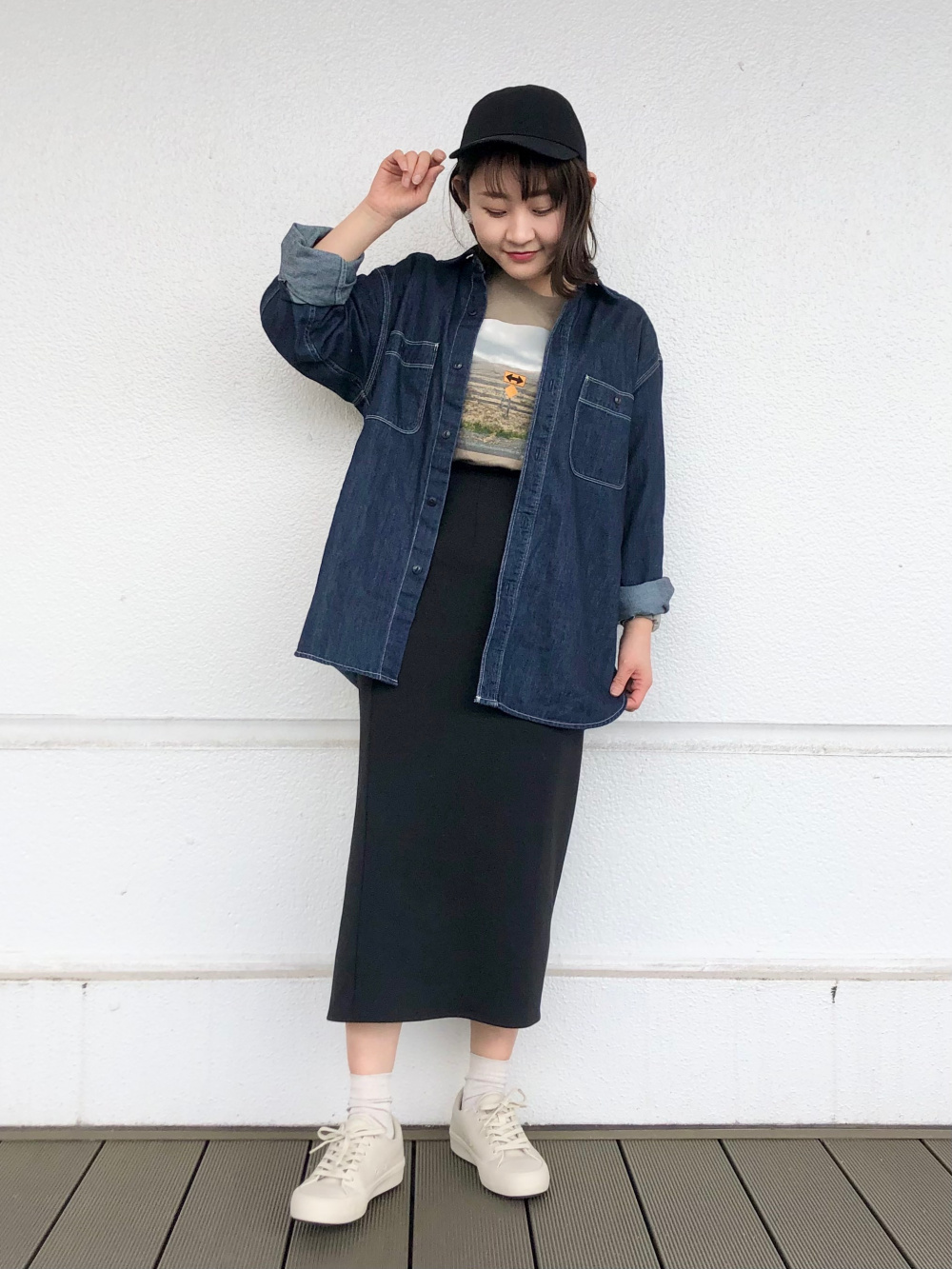 152 cm / DENIM SHIRT: M
