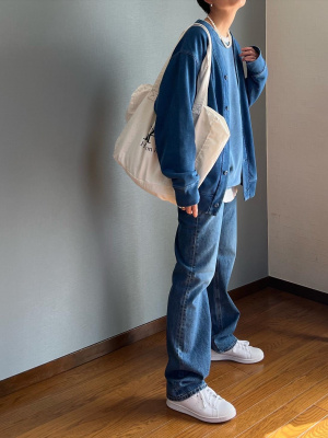 ユニクロ公式 | ストレートハイライズジーンズ（丈長め84cm）