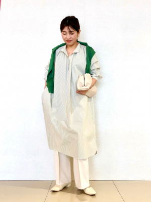 とまと　ネット　8ｍ×6ｍ　緑 ユニクロ公式 | ストライプギャザーワンピース（長袖）