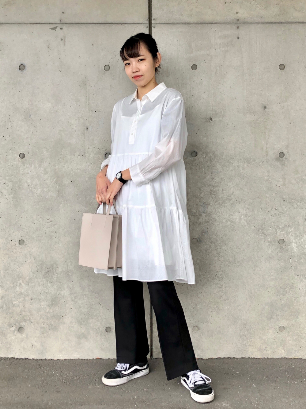 UNIQLO(ユニクロ)の「コットンティアードミニワンピース（7分袖