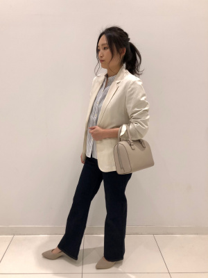 ⭐︎パール⭐︎ ユニクロ公式 | フレアハイライズジーンズ（丈標準73cm）