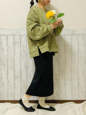 ユニクロ公式 | ストレッチダブルフェイスナロースカート（丈短め75