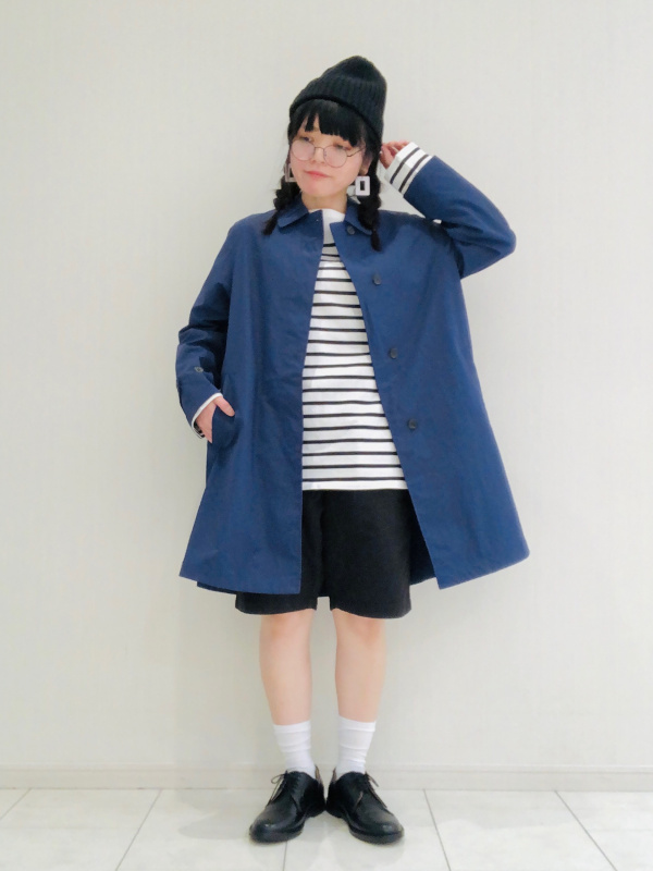 ポケッタブルスリットハーフコート（レディース）の着用コーディネート