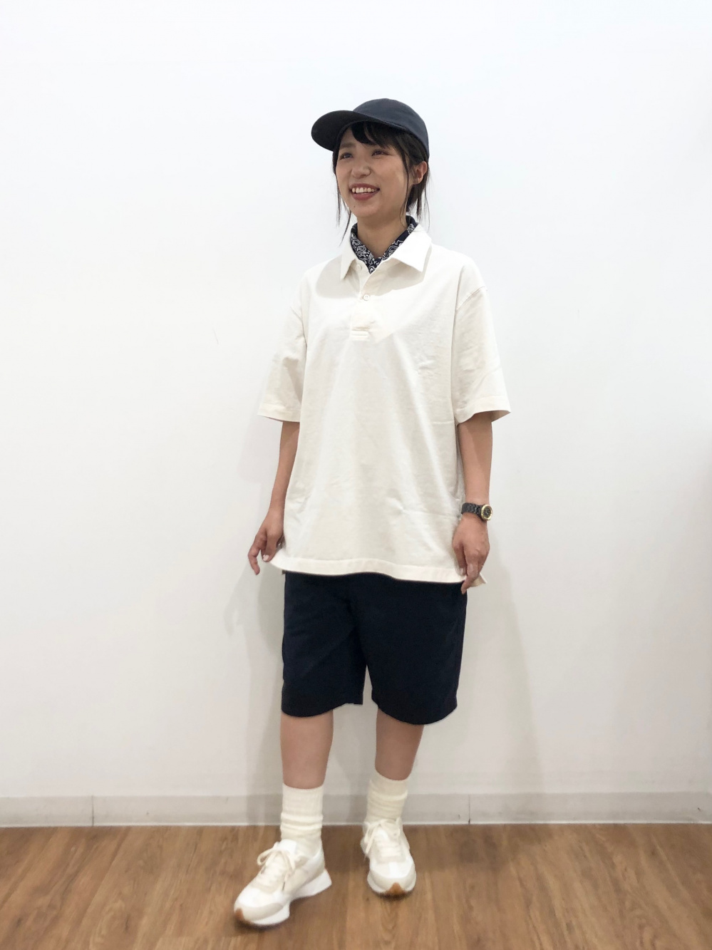 ラガーポロシャツ（半袖）、チノショートパンツ（丈24～27.5cm）」の