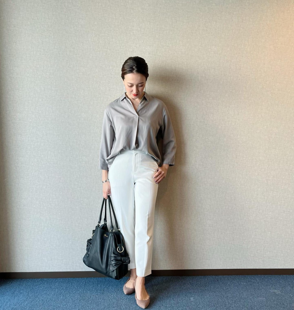 2WAY レーヨンストレッチブラウス 23区 ブラウス シャツ 「洗える