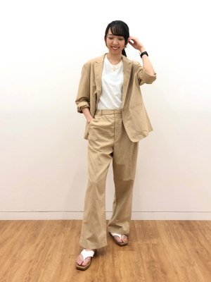 【新品タグ付】リネンブレンドジャケット ユニクロ　L UNIQLO》リネンブレンドジャケット 09 BLACK L テーラード