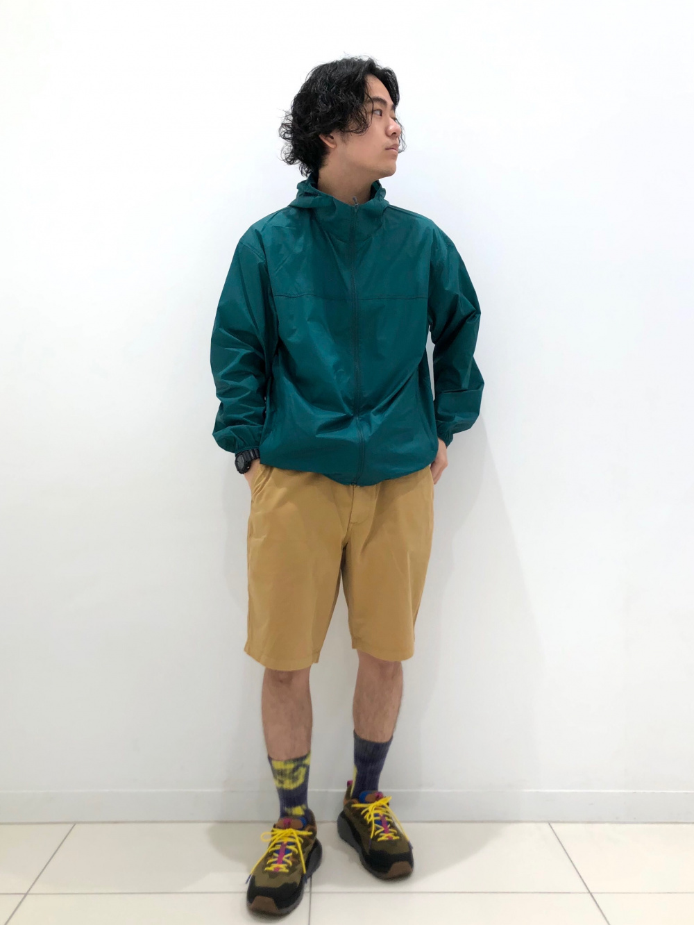 102 新品　3点セット Tシャツ ポケッタブルパーカー グリーン 緑 ユニクロ公式 | ポケッタブルUVカットパーカ/3Dカット