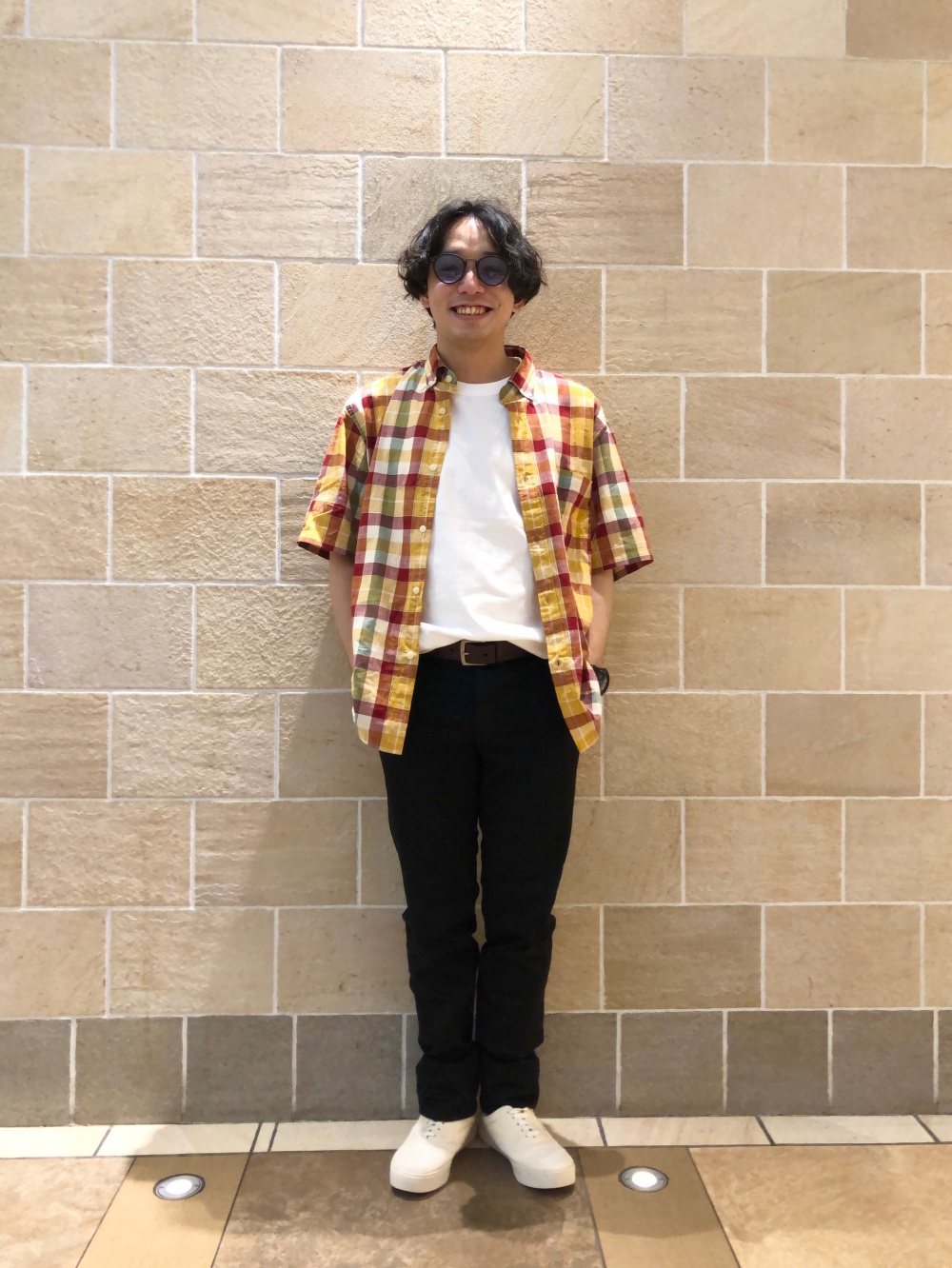 スリムフィットチノ 21年モデル ジャン ミシェル バスキア Uvカットキャップ の着用コーディネート ユニクロ