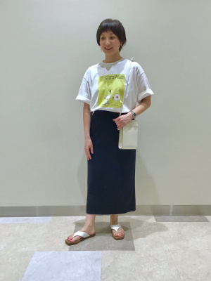 桃太郎です♪UNIQLO ストレッチダブルフェイスナロースカート＋ ユニクロ公式 | ストレッチダブルフェイスナロースカート（丈