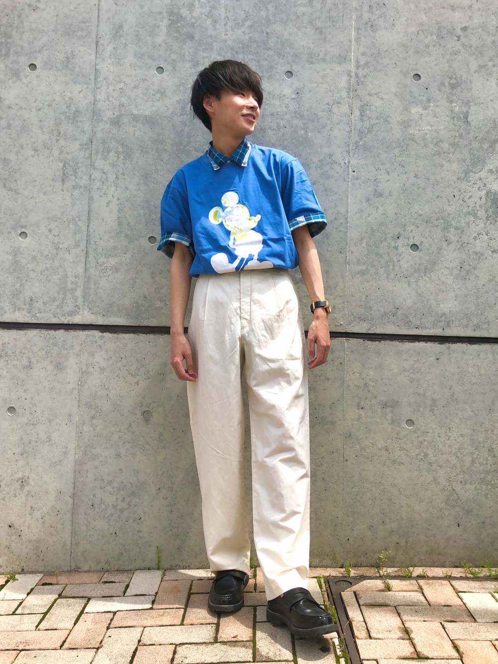 ドライカラーリブタンクトップ リネンブレンドジャケット セットアップ可能 の着用コーディネート ユニクロ