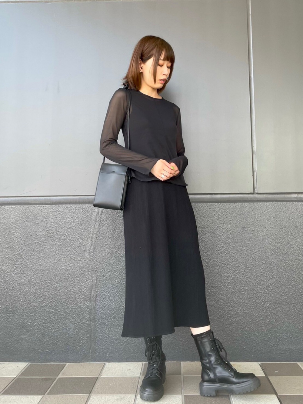 S 黒 マメクロゴウチ シアークルーネックTシャツ GU ZARAユニクロ