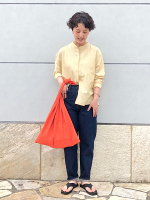 ユニクロ公式 | リネンブレンドストライプバンドカラーシャツ（7分袖）