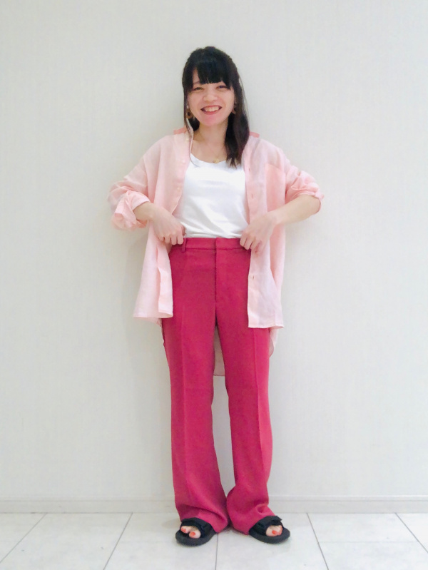 スーピマコットンブラタンクトップ（レディース）の着用コーディネート