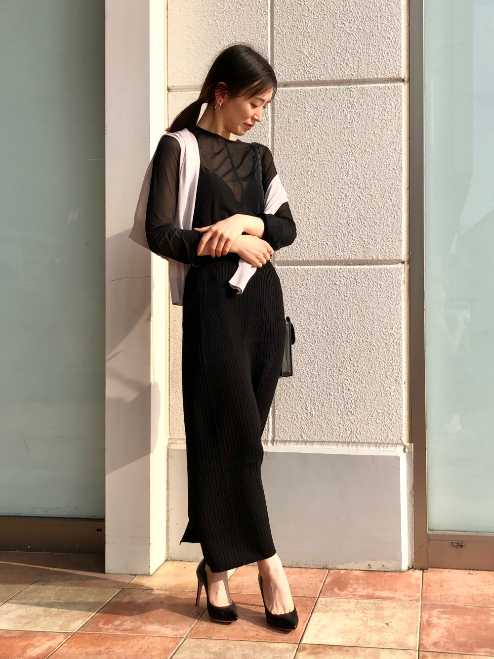 mame kurogouchi シアークルーネックトップス | tspea.org