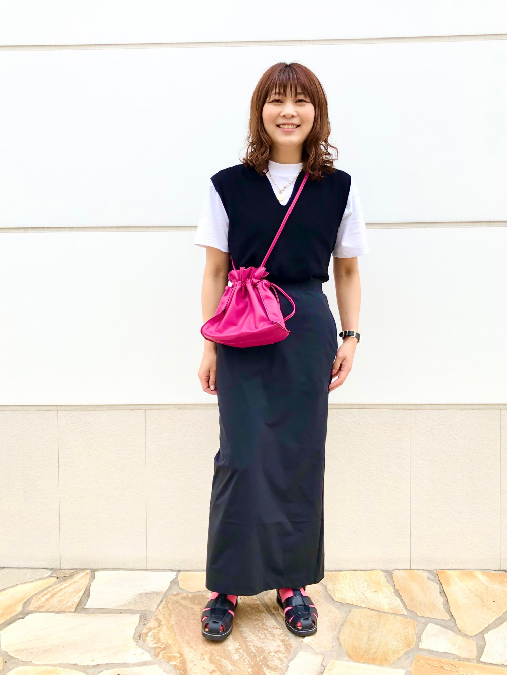 mame ユニクロ 3Dリブバックスリットスカート XS 新品 3Dノースリーブセーター（セットアップ可能）、3Dリブバックスリット