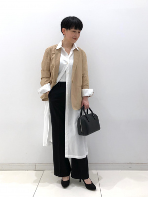 リネンブレンドジャケット 09 BLACK WOMEN XL - メルカリ