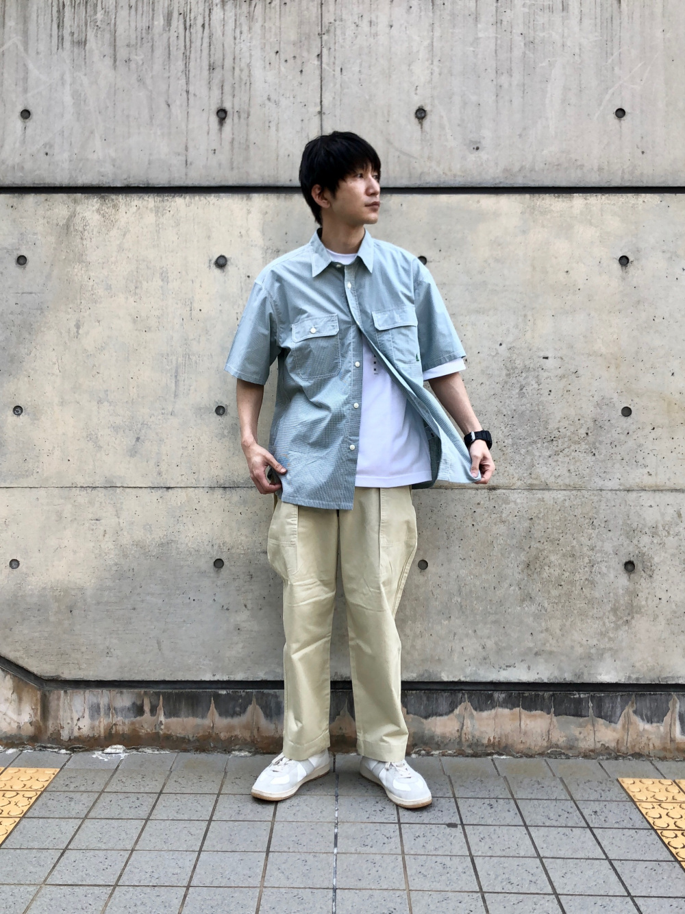 UNIQLOU フレンチリブパンツ 56 OLIVE サイズS