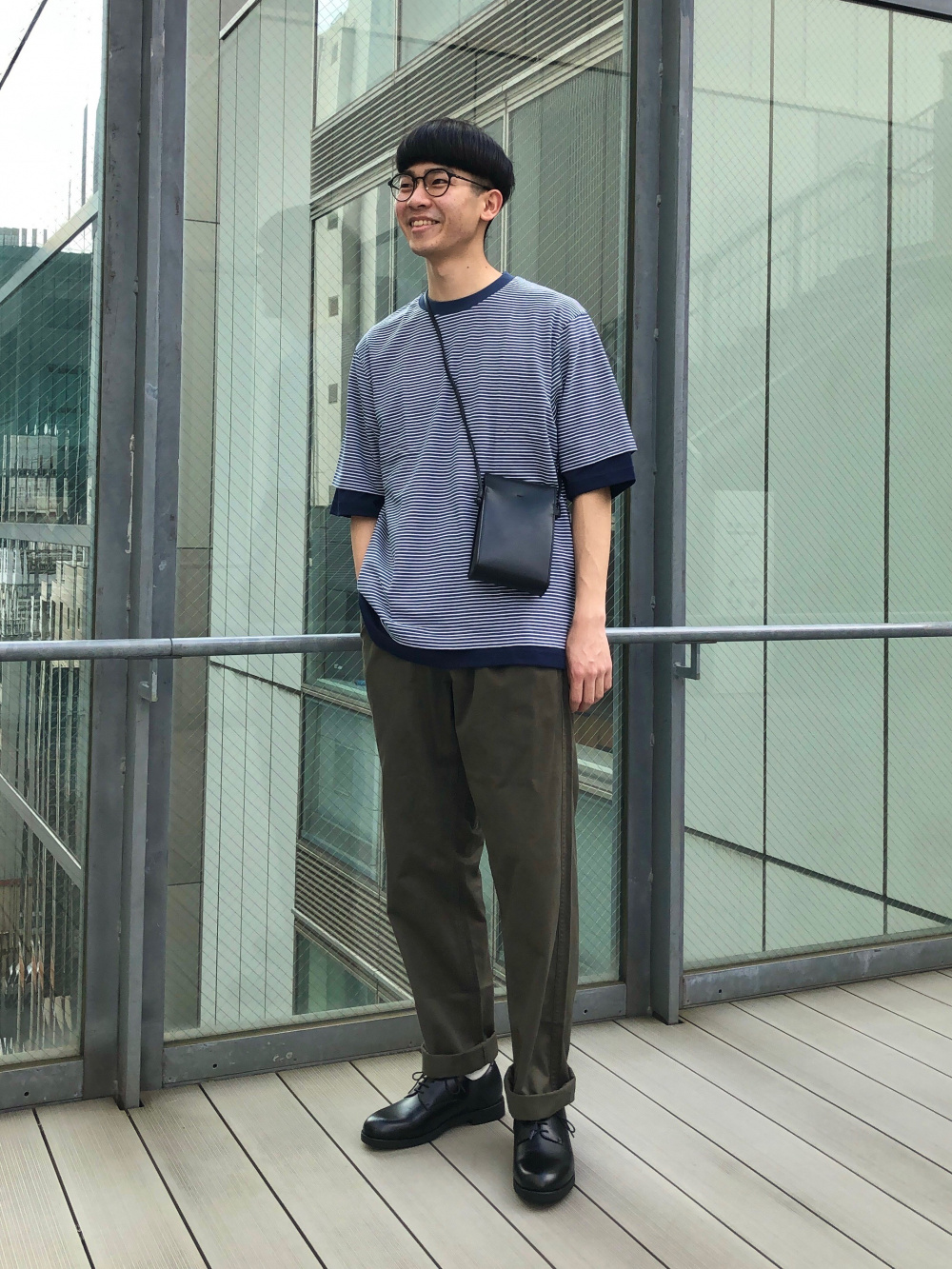 エアリズムコットンオーバーサイズtシャツ 5分袖 エアリズムコットンオーバーサイズtシャツ 5分袖 の着用コーディネート ユニクロ